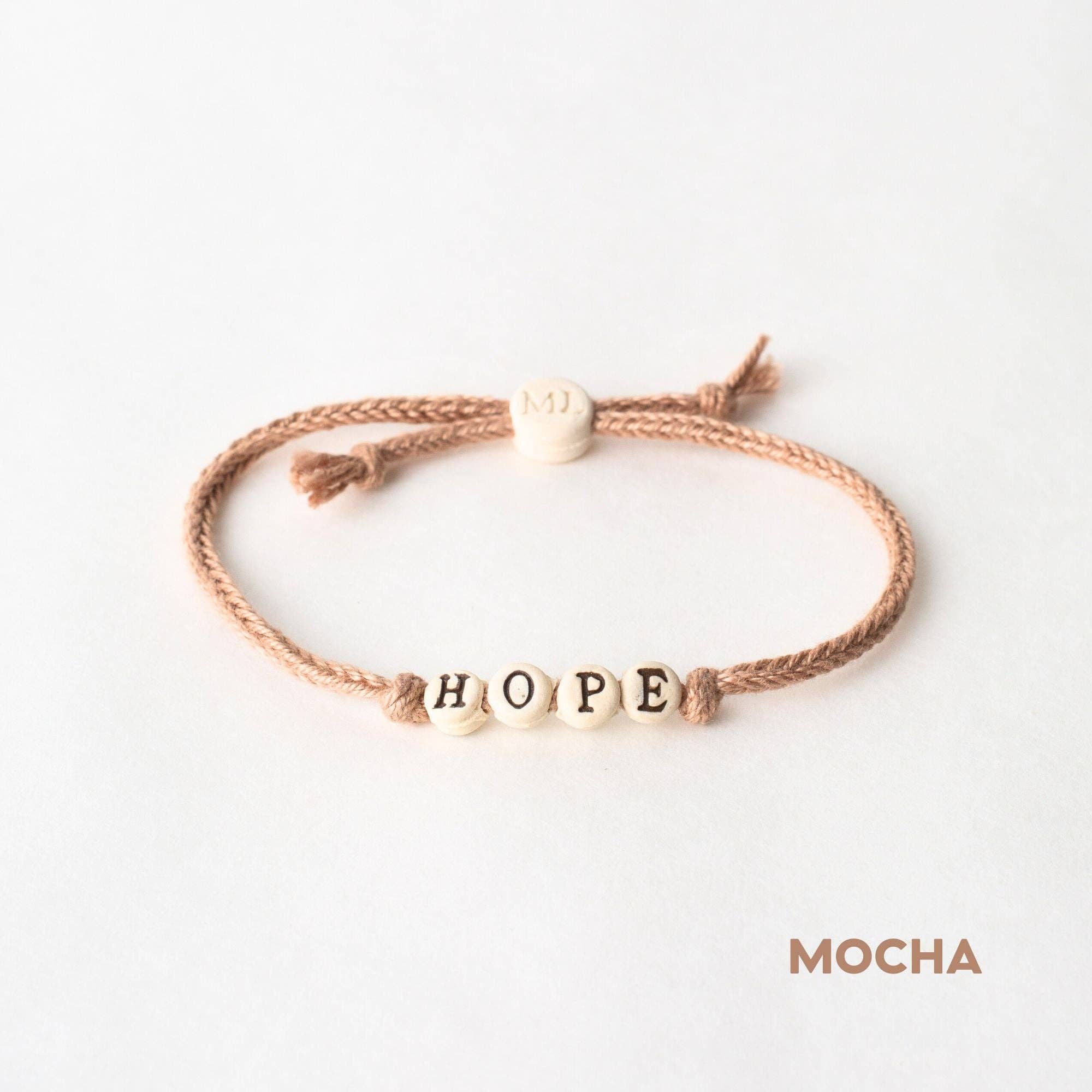 MudLOVE - Wholesale Woven/Braided Bracelet - HOPE - Friendship Bracelet on Hand-woven Cotton Cord1