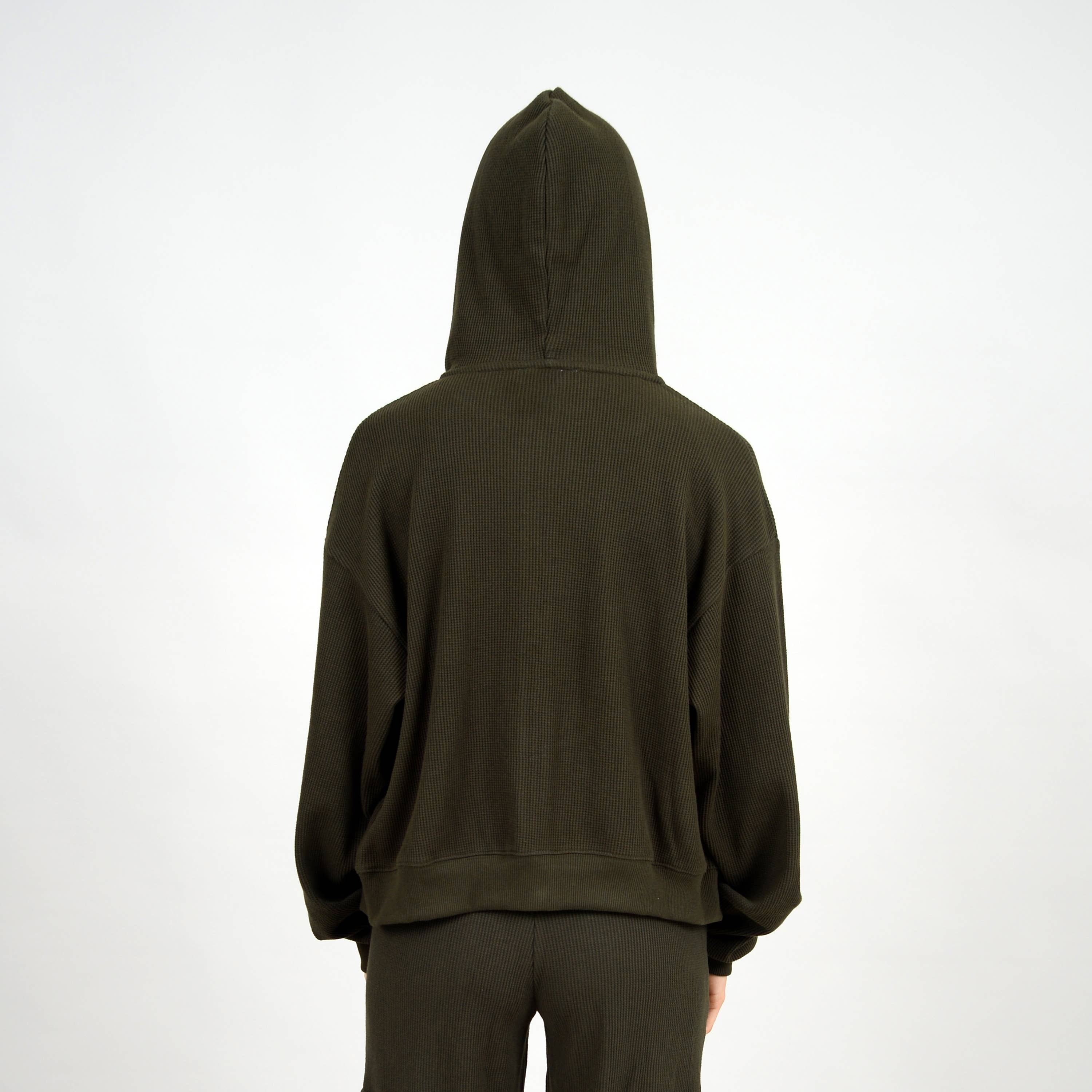 RD Style - Wholesale Hoodie - Women's - HAIDELYN WAFFLE ZIP UP HOODIE - 75T261S3