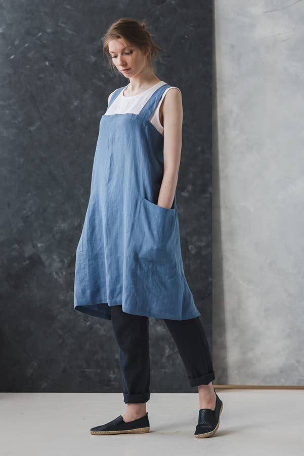 Epic Linen - Wholesale Apron - Linen Japanese Style Apron in Various Colors3