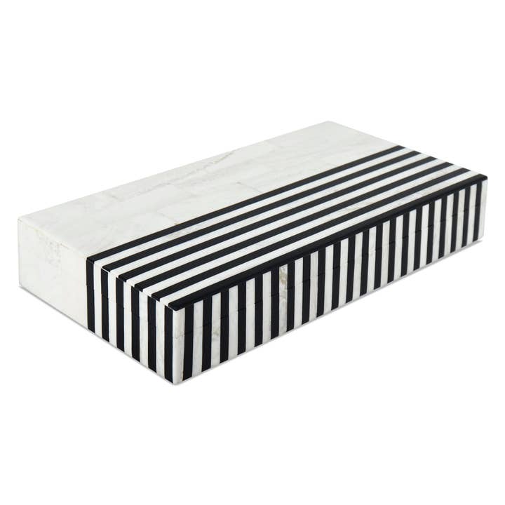 Handicrafts Home - Venta al por mayor Cajas decorativas - Caja Decorativa Mono Plomo Blanco y Negro Disponible en 7 Tamaños