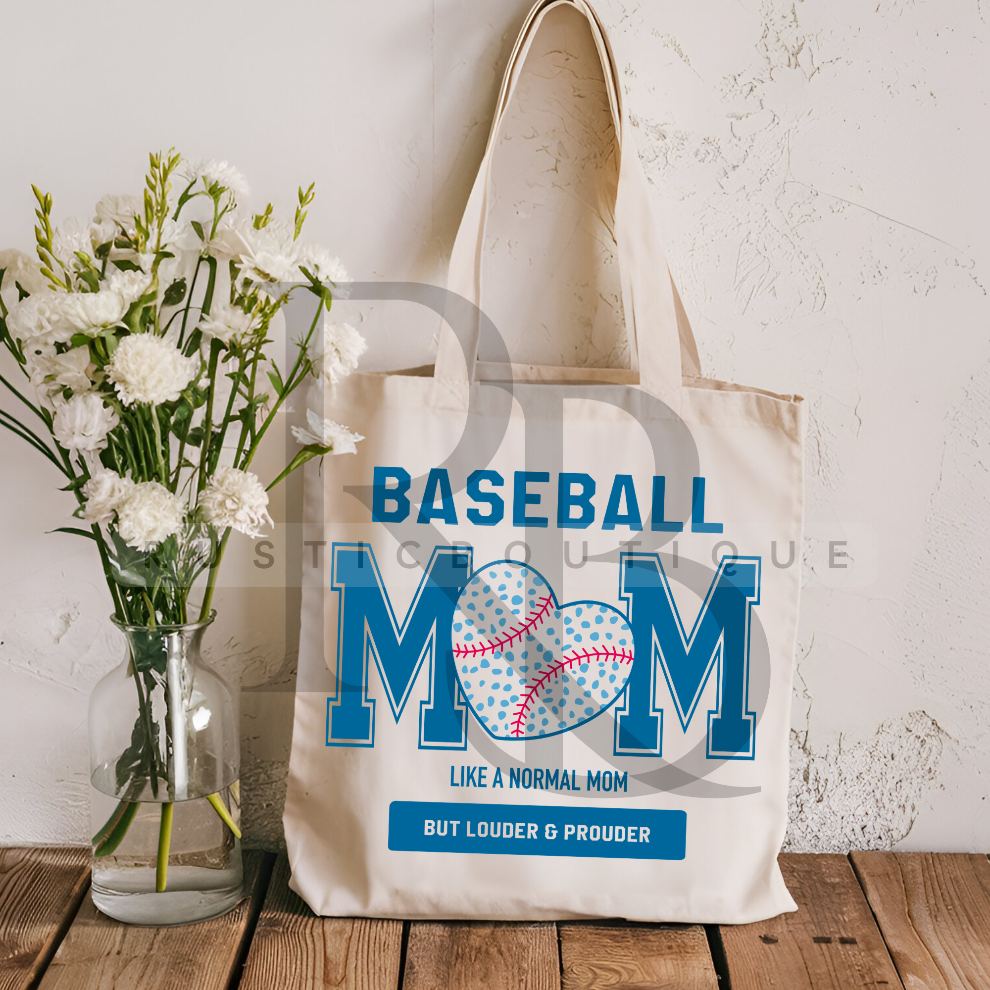 RusticPrintStudio - Vendita all'ingrosso Borsa tote - Donna - Borsa di Tela da Baseball Borsa per Mamma di Baseball0