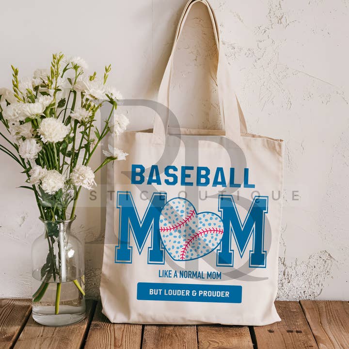 RusticPrintStudio - Vendita all'ingrosso Borsa tote - Donna - Borsa di Tela da Baseball Borsa per Mamma di Baseball
