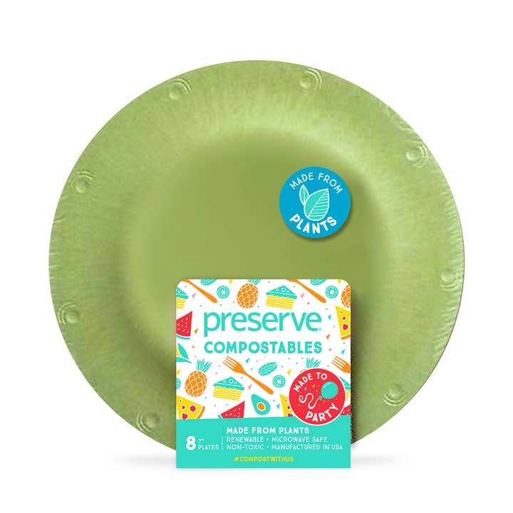 Små komposterbara tallrikar | 8 Count - Fall av 12 för wholesale av Preserve