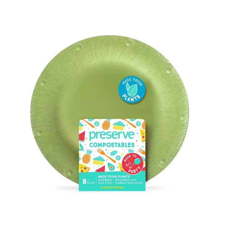 Små komposterbara tallrikar | 8 Count - Fall av 12 för wholesale av Preserve