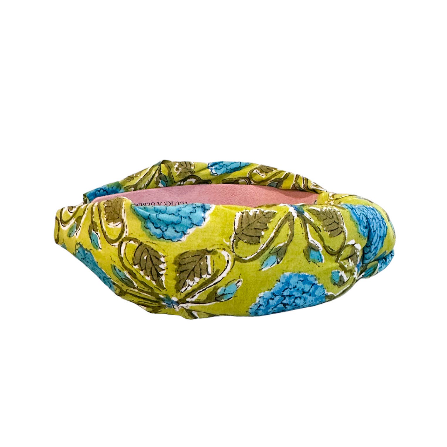 BOHEMIAN GEMME - Venta al por mayor Cinta para el pelo - Mujer - Diadema anudada con estampado de bloques florales verdes y azules2