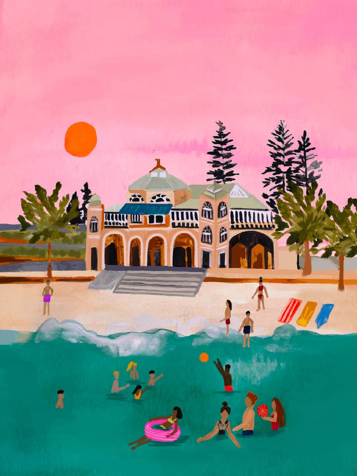 Sunset Swimmers (pagina intera) per la vendita all'ingrosso da parte di Hebe Studio