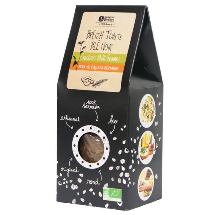 Breizh Multigrain Toast con anacardi e rosmarino - Biologico per la vendita all'ingrosso da parte di Biscuiterie des Vénètes