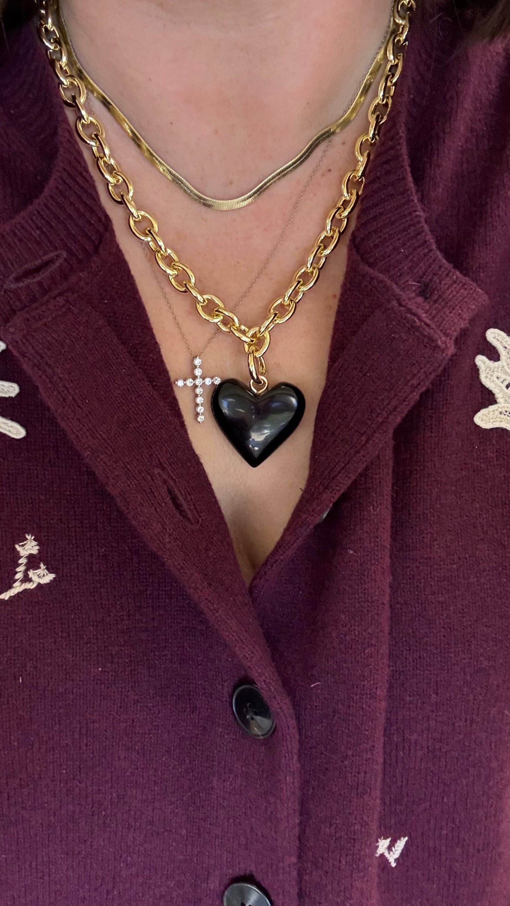 Allie + Bess - Wholesale Jewelry Set - Kira and Stone Heart Charm Set6