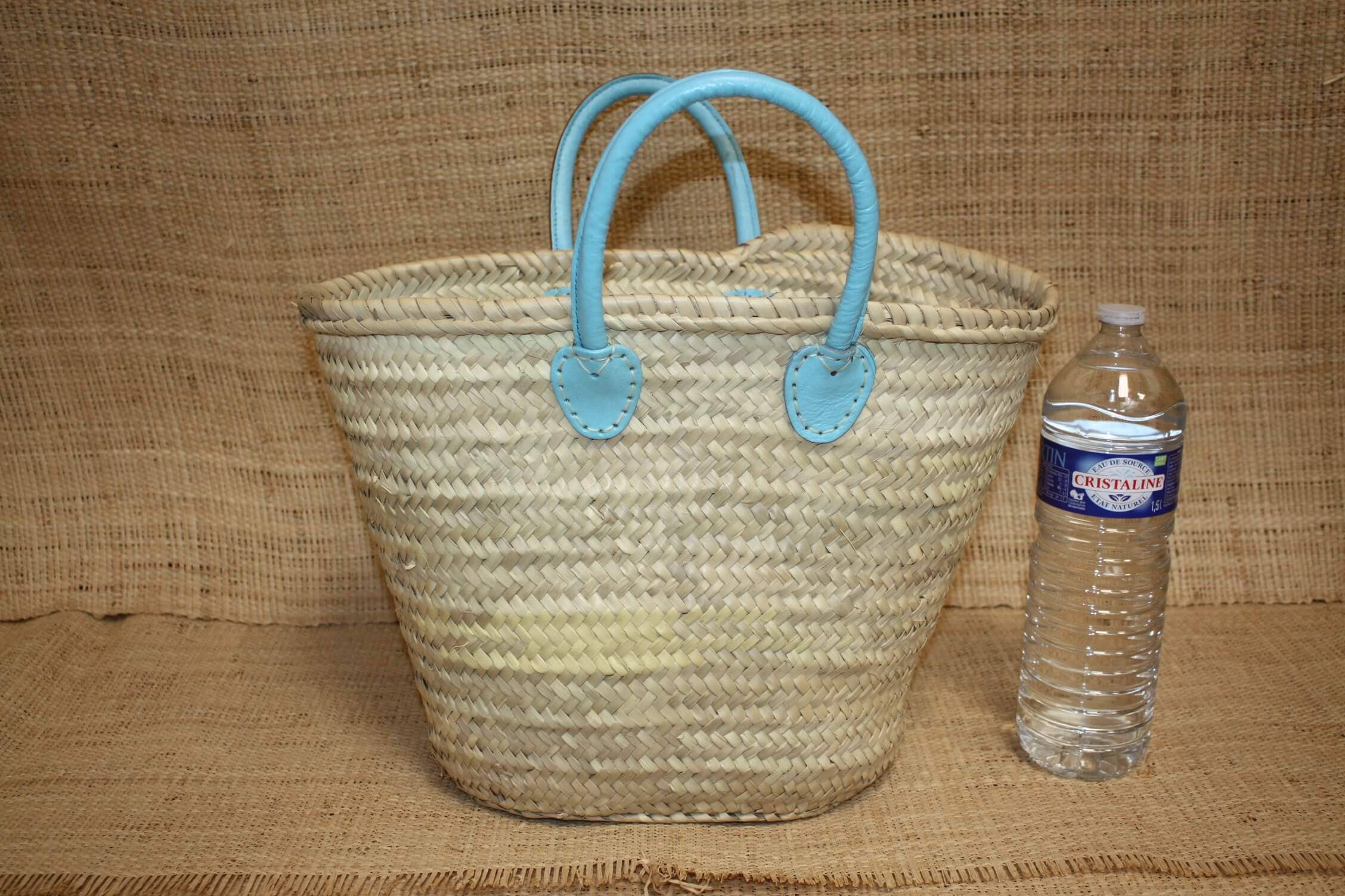Boutique Huléti - Wholesale Beach Bag - Rattan Shopping Basket | Straw Beach Bag | Wicker Market Tote - Round Leather Handles: Several Colors Available1