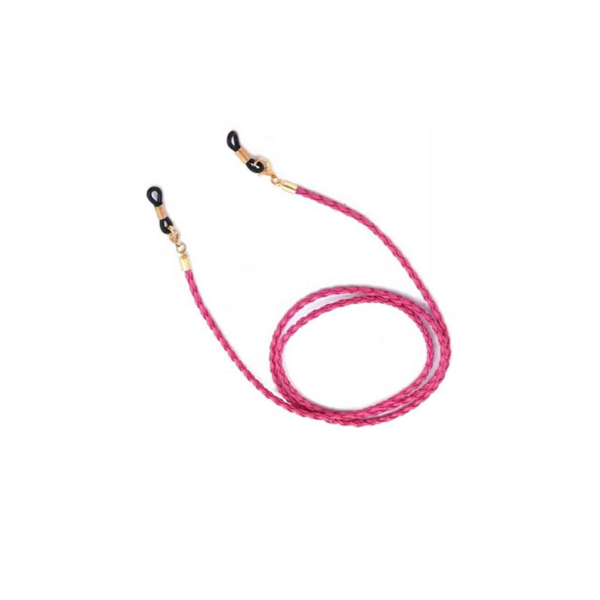 JHP Collection - Wholesale Lanyard - Women's - TWIST LEATHER MASK AND EYEGLASSES LANYARD CHAIN5