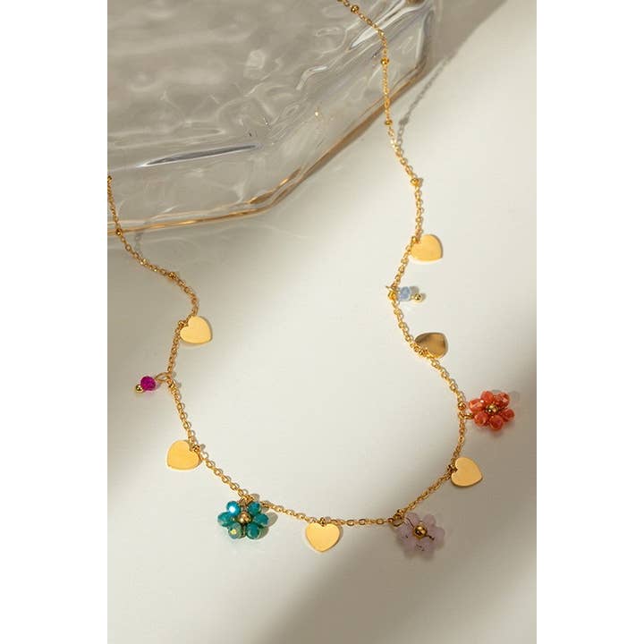 GOLD 18K STAINLESS STEEL TARNISH FREE SEEDBEAD NECKLACE | 40NK392 for wholesale on Faire