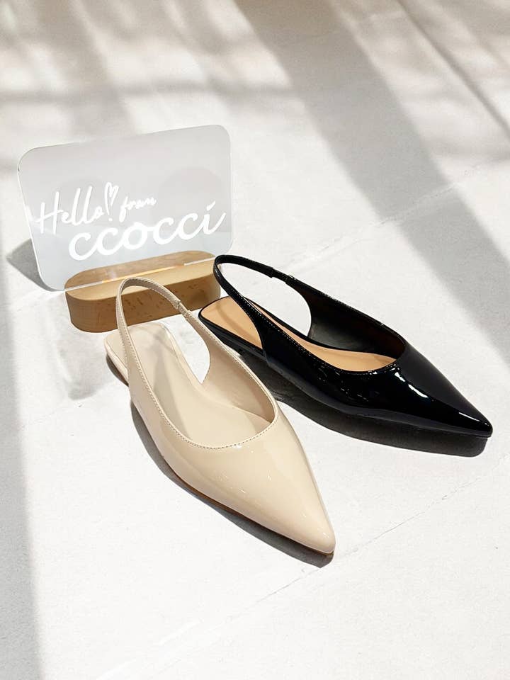 ULTIMATE POINTED TOE SLINGBACK FLATS for wholesale by Oliccui
