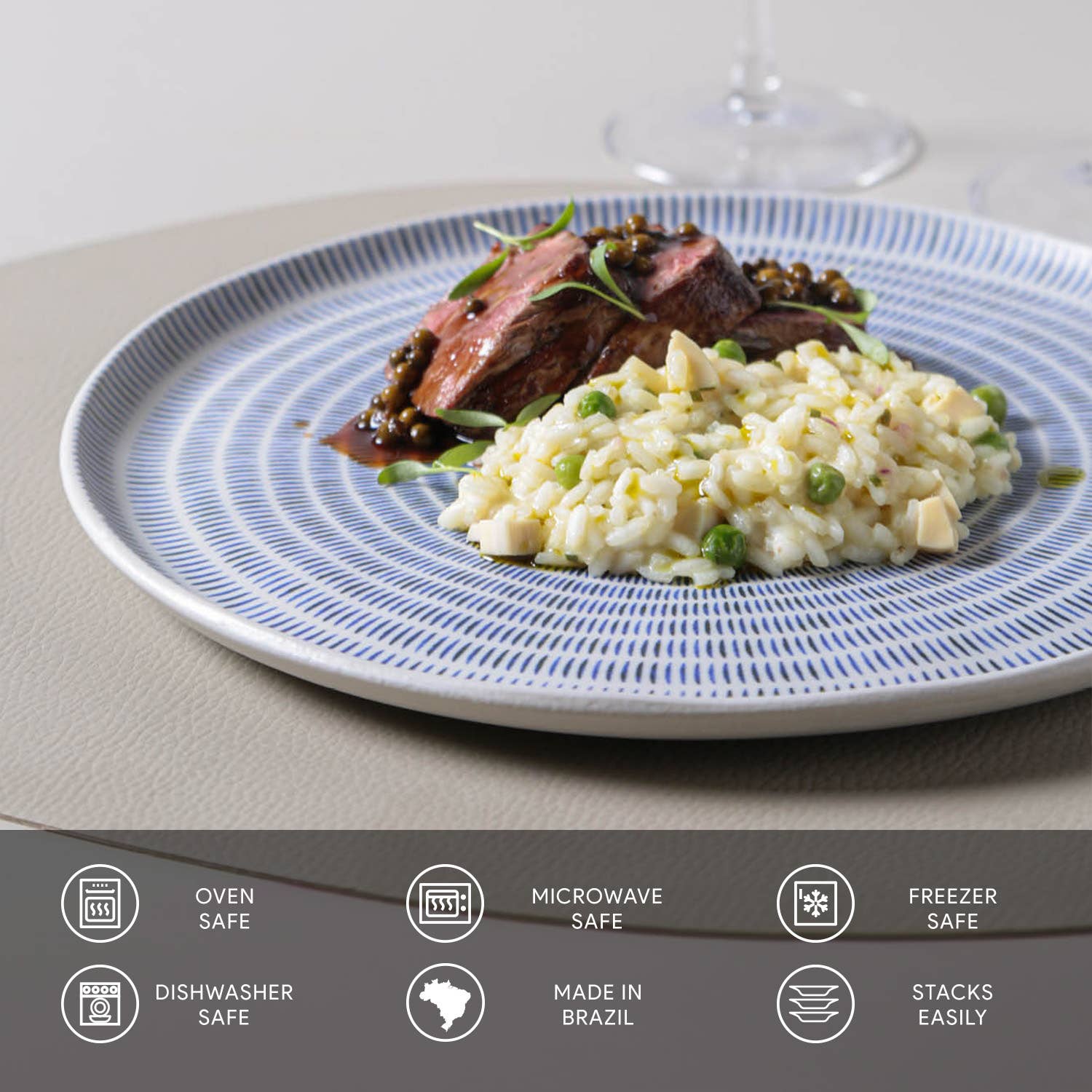 Porto Brasil - Wholesale Dinner Plate - Bio Stoneware Maya Dinner Plate, 10.8"3