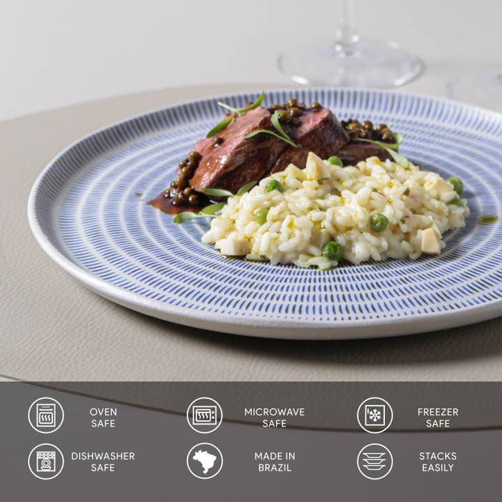 Porto Brasil - Wholesale Dinner Plate - Bio Stoneware Maya Dinner Plate, 10.8"3