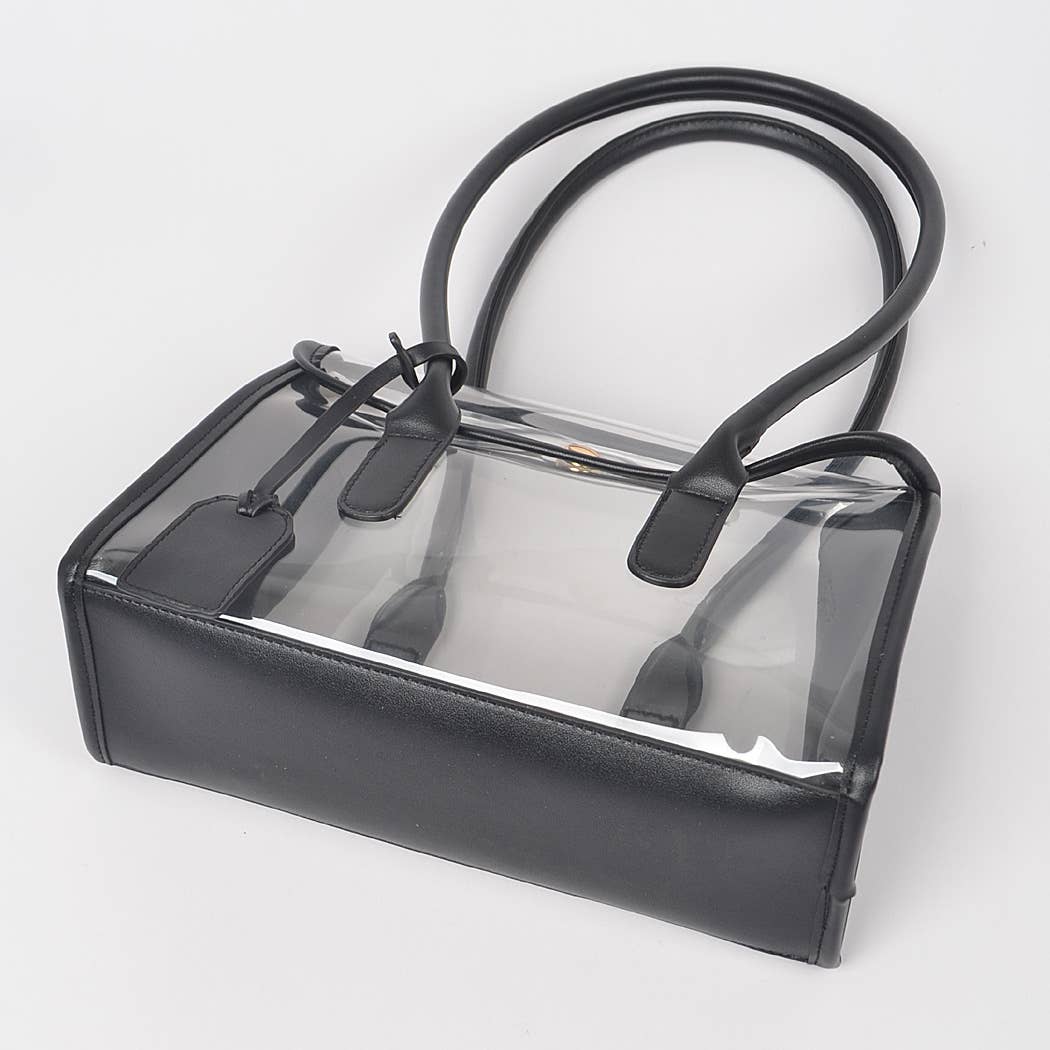 3AM BY H&D ACCESSORIES - Wholesale Crossbody Bag - Women's - Faux Leather Trimed Clear Bag6