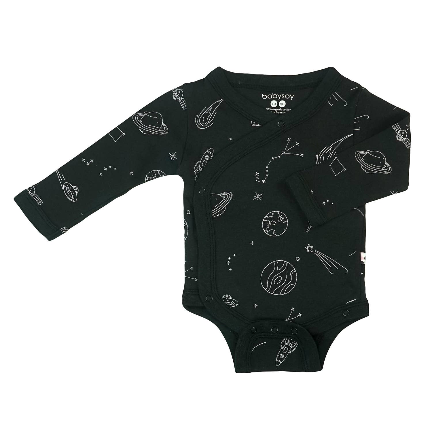 babysoy Inc - Wholesale Bodysuit (Non-Footed) - Baby - Organic Pattern Long Sleeve Kimono Bodysuit/Onesie11