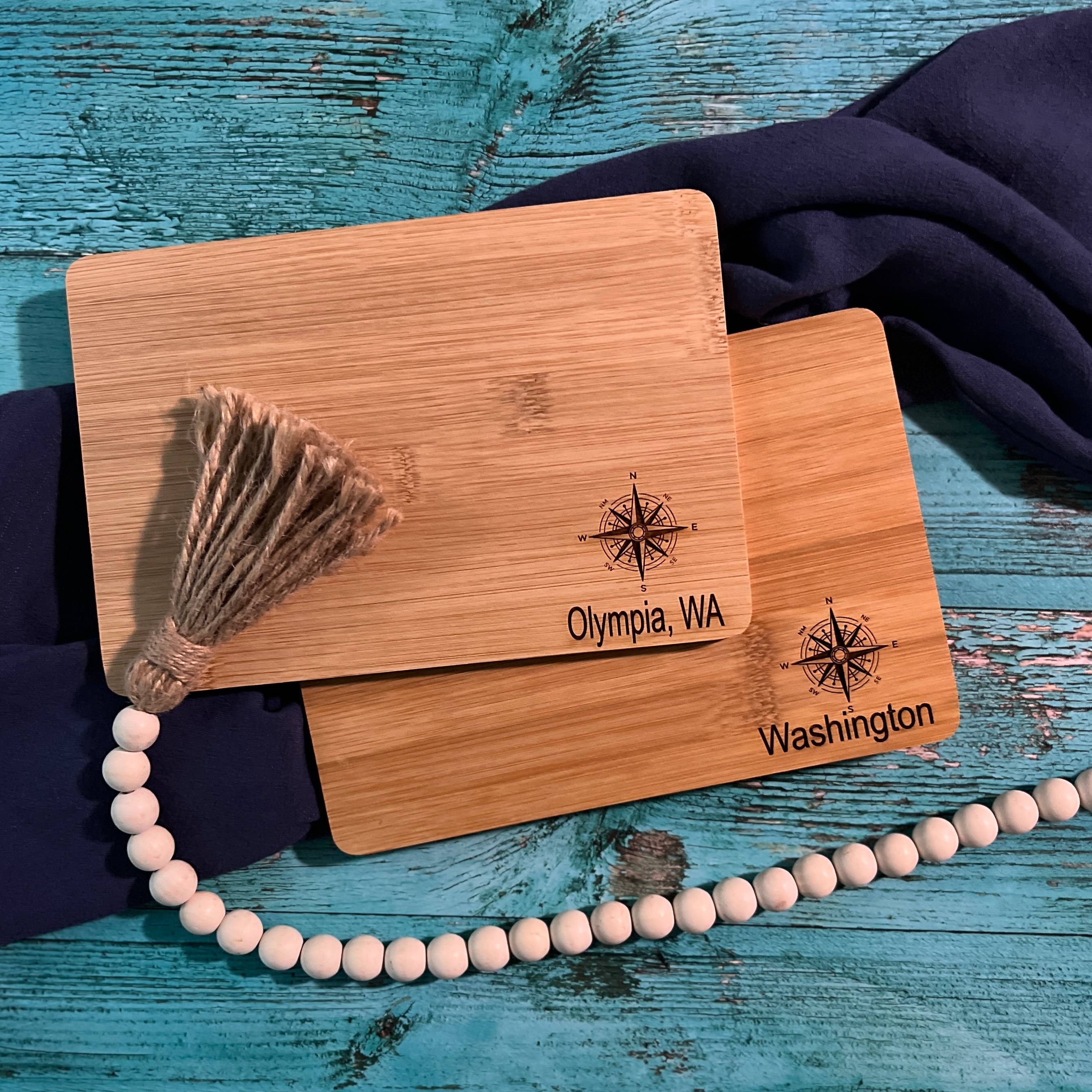 Chamness' Crafty Corner - Wholesale Cutting Board - Location Compass Cutting Board7