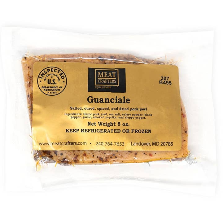 MeatCrafters Inc. - Wholesale Pork - Natural Cured Duroc Pork Guanciale Jowls: Italian-Style