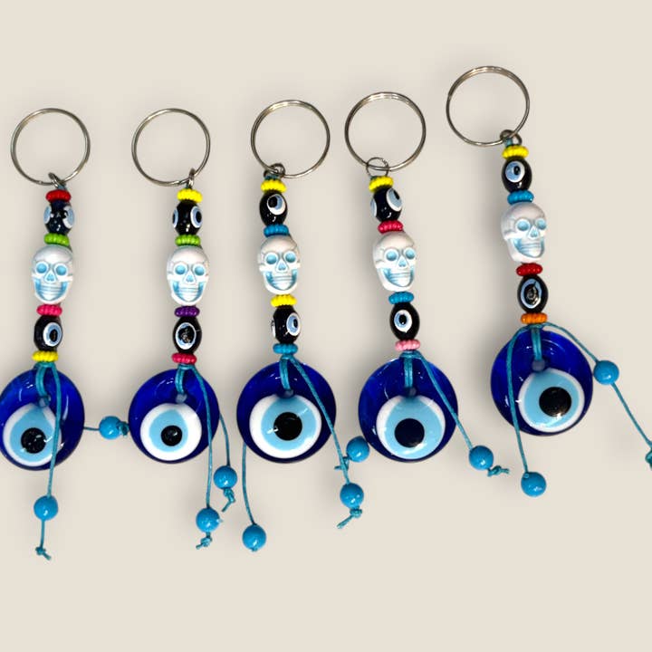 Loli - Wholesale Keychain - Unisex - Evil Eye Keychain | Handmade Keychain | Skull Keychain | 081