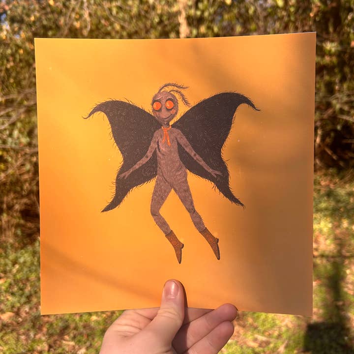 Western Mothman Print for wholesale by Glitter and Toadstools