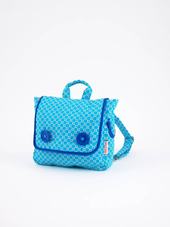 Small blue kindergarten backpack Mimoun for wholesale by Petit Pan