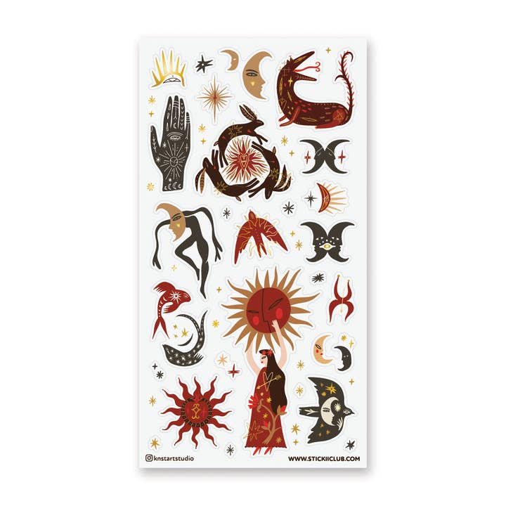 Cosmic Solstice Sticker Sheet for wholesale by STICKII