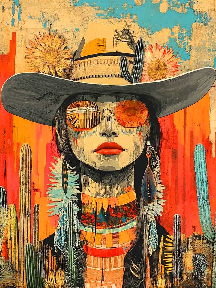 Southwest Sister - Lowbrow Wall Art Prints - 8"x10" Art Print for 11"x14" Frame for wholesale by Mowbi