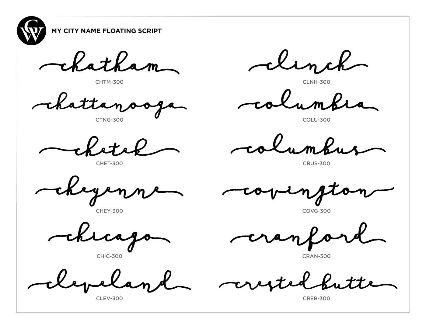 Grainwell - Wholesale Wall Accent - State Name Floating Script3