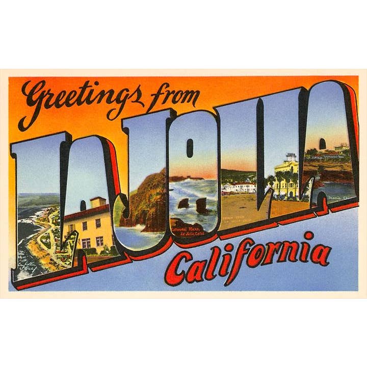 Cartão de Saudação SD-393 Saudações de La Jolla, Califórnia por atacado de Found Image Press