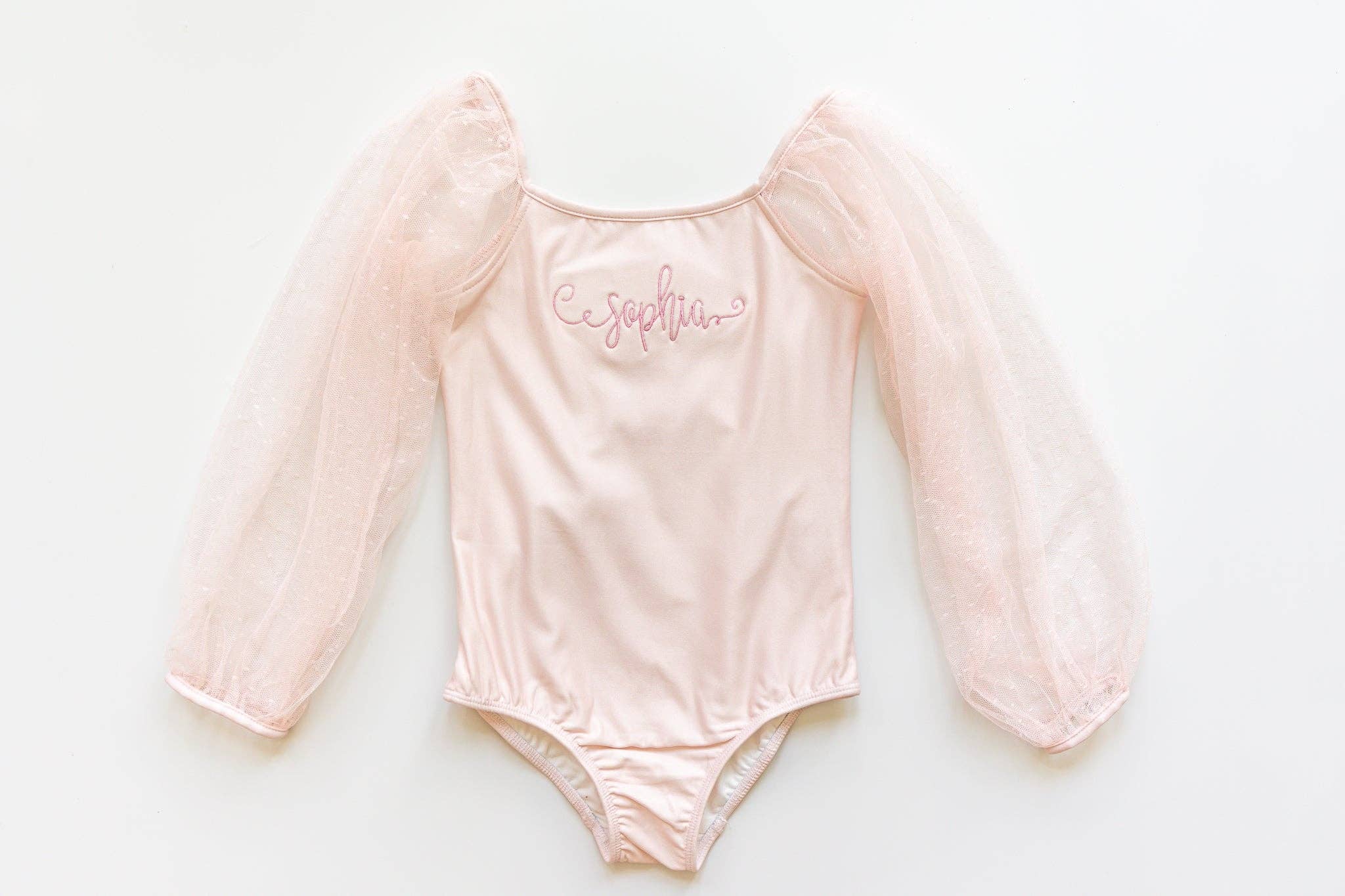 Cheeky Plum - Wholesale Leotard - Kids - Mesh Long Sleeve Leotard - Pink Bliss8