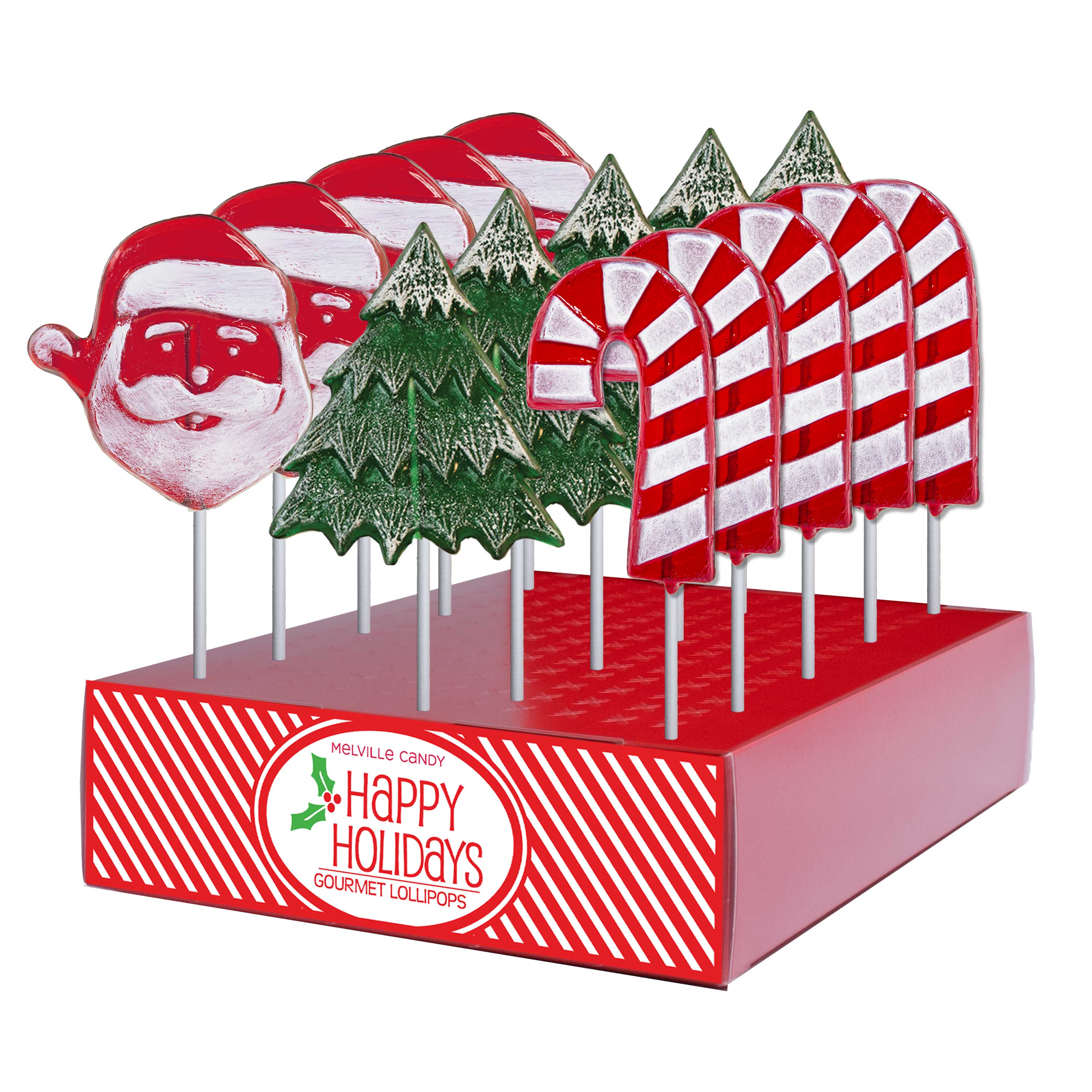 Melville Candy Company - Wholesale Lollipop - Frosted Holiday Workshop Lollipops - Assorted1