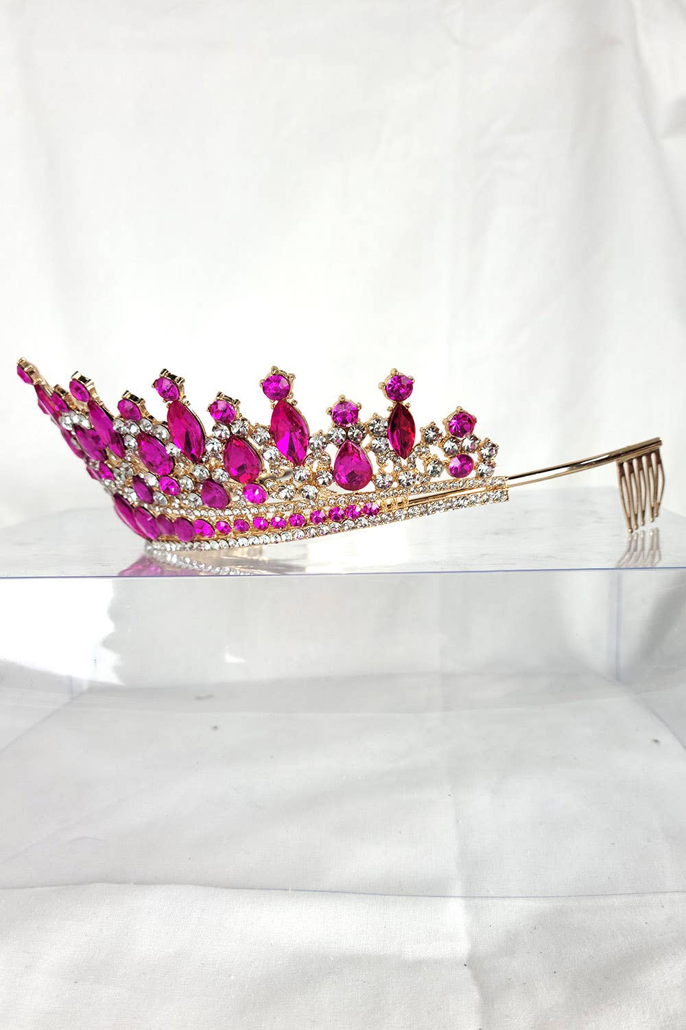 Chicas - Wholesale Tiara - Women's - One Size Fits All Tiara With Jewels HT93219