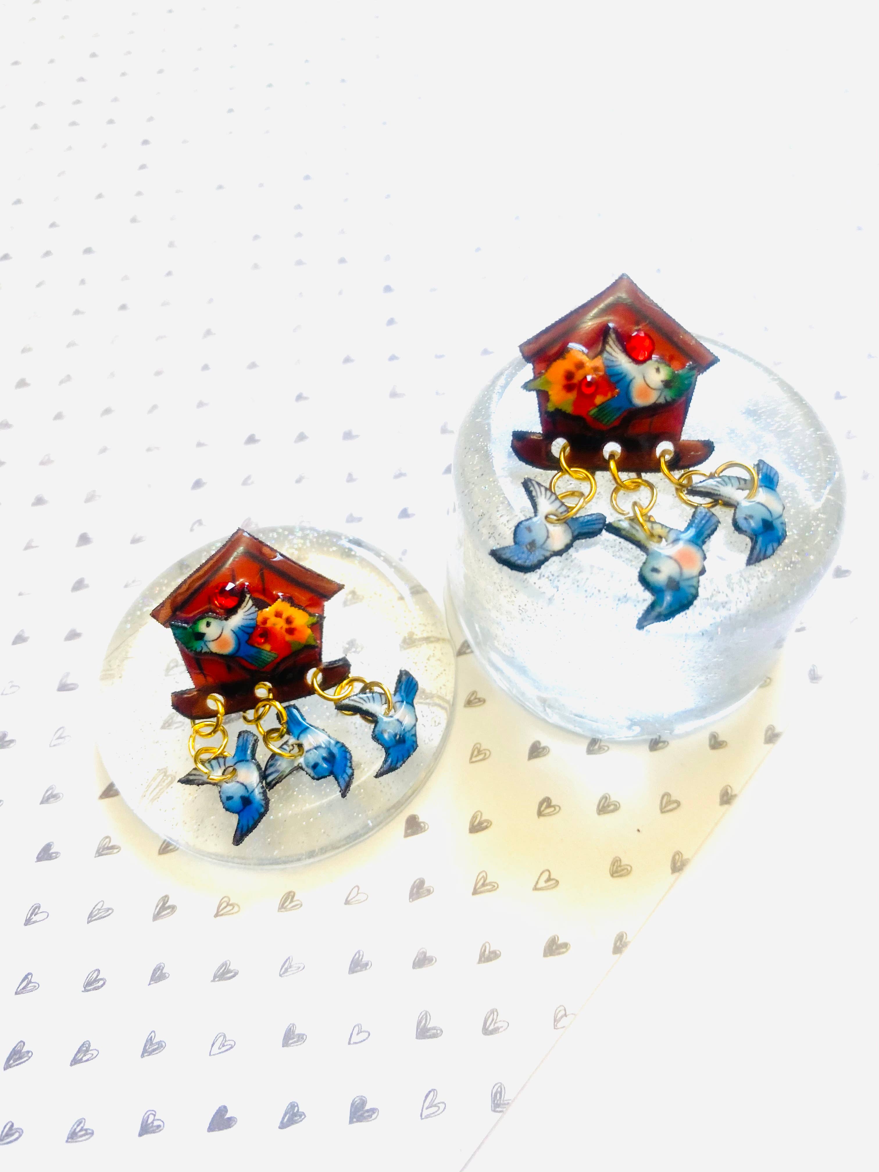 Rosie Rose Parker - Wholesale Dangle Earrings - retro bird house earring cluster earrings for women summer 3