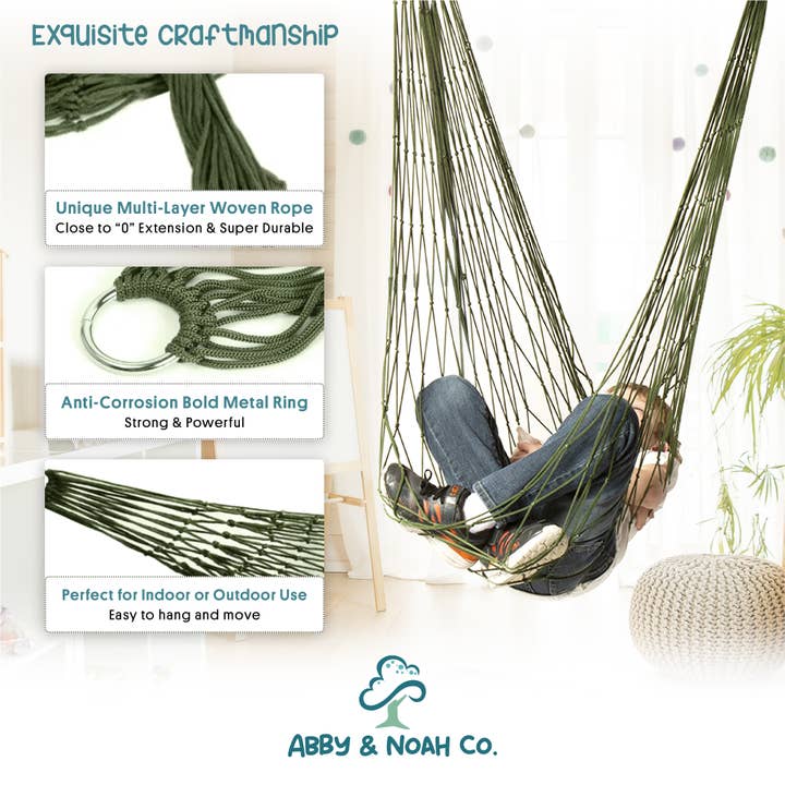 Abby & Noah Co. - Wholesale Swing – Kids & baby - Sensory Swing for kids- Indoor or Outdoor2