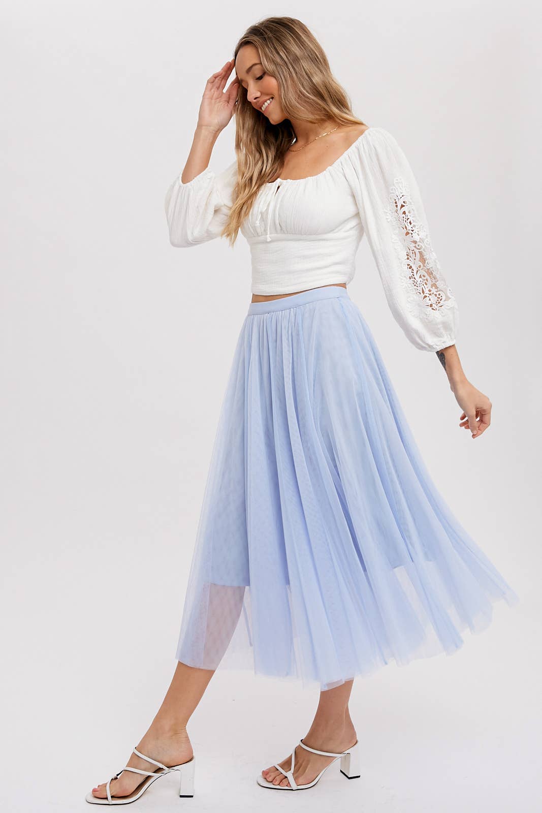 Bluivy - Wholesale Skirt - Women's - TULLE MIDI SKIRT23