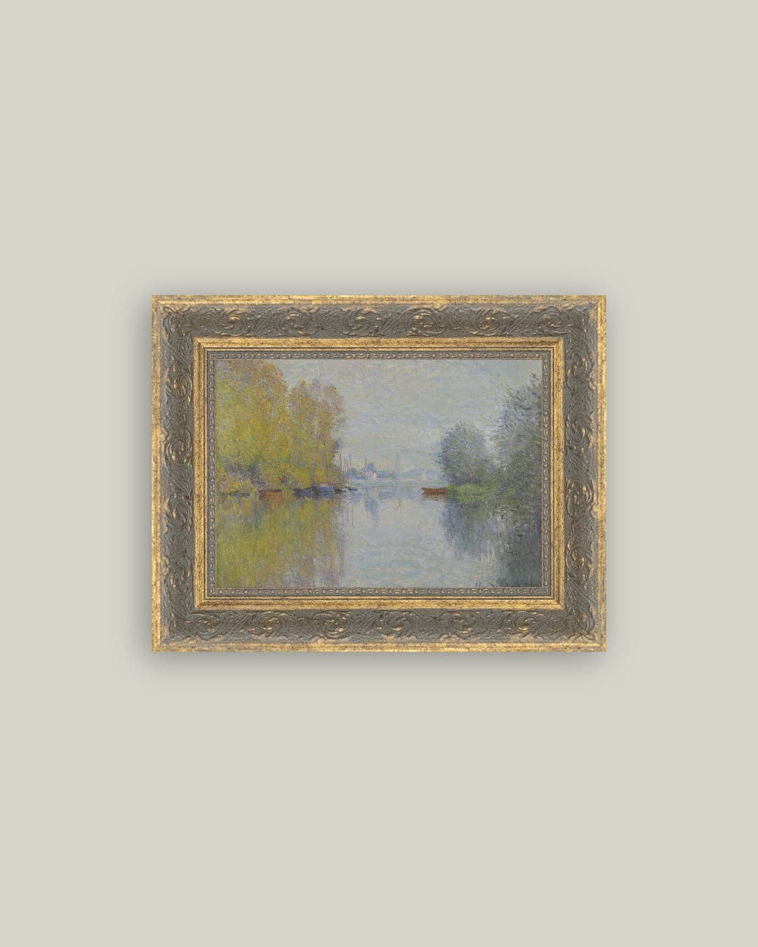 Petal Lane Home - Wholesale Art Print - Autumn on the Seine Framed Antique Art0