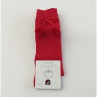 Cotton Socks - Wholesale Socks - Kids & Baby - HIGH SOCK WITH POM POM3