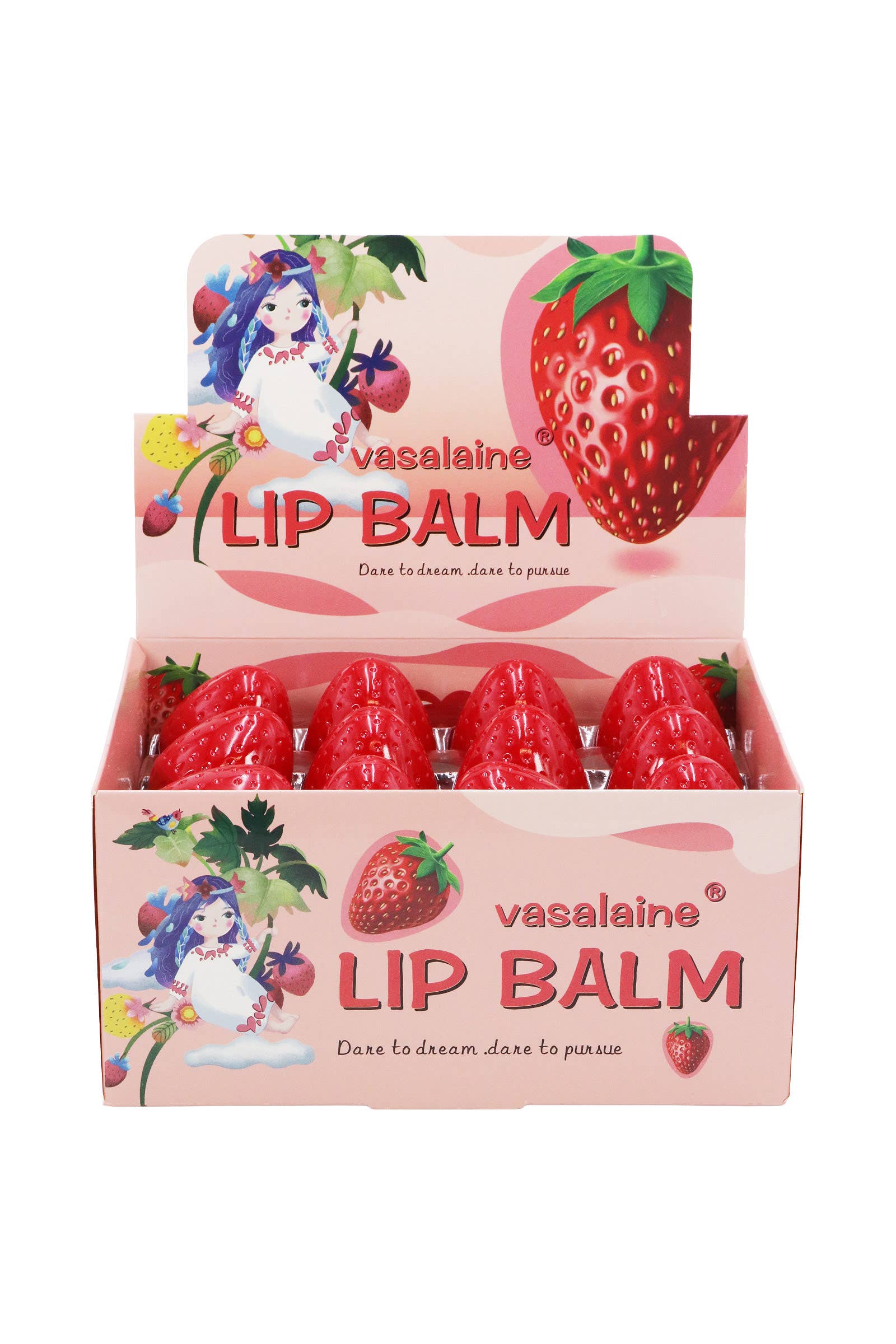 AS SHOWN Strawberry Soft Touch Round Lip Balm - 24 Pcs for wholesale on Faire1