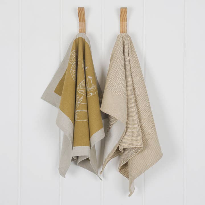 Geschirrtuch - Pilzwaffel - Gelb für den Großhandel von Raine & Humble