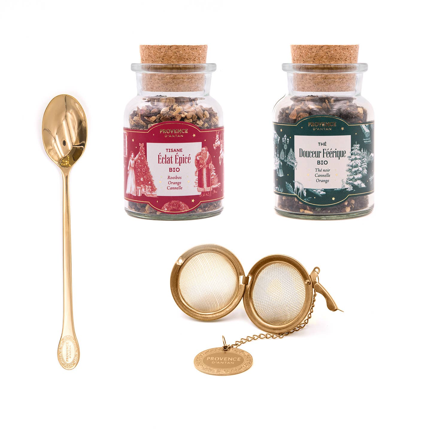 PROVENCE D'ANTAN - Vente Sachets de thé - Délices de Noël thé&tisane Bio* Vrac -  Coffret Magnétique3