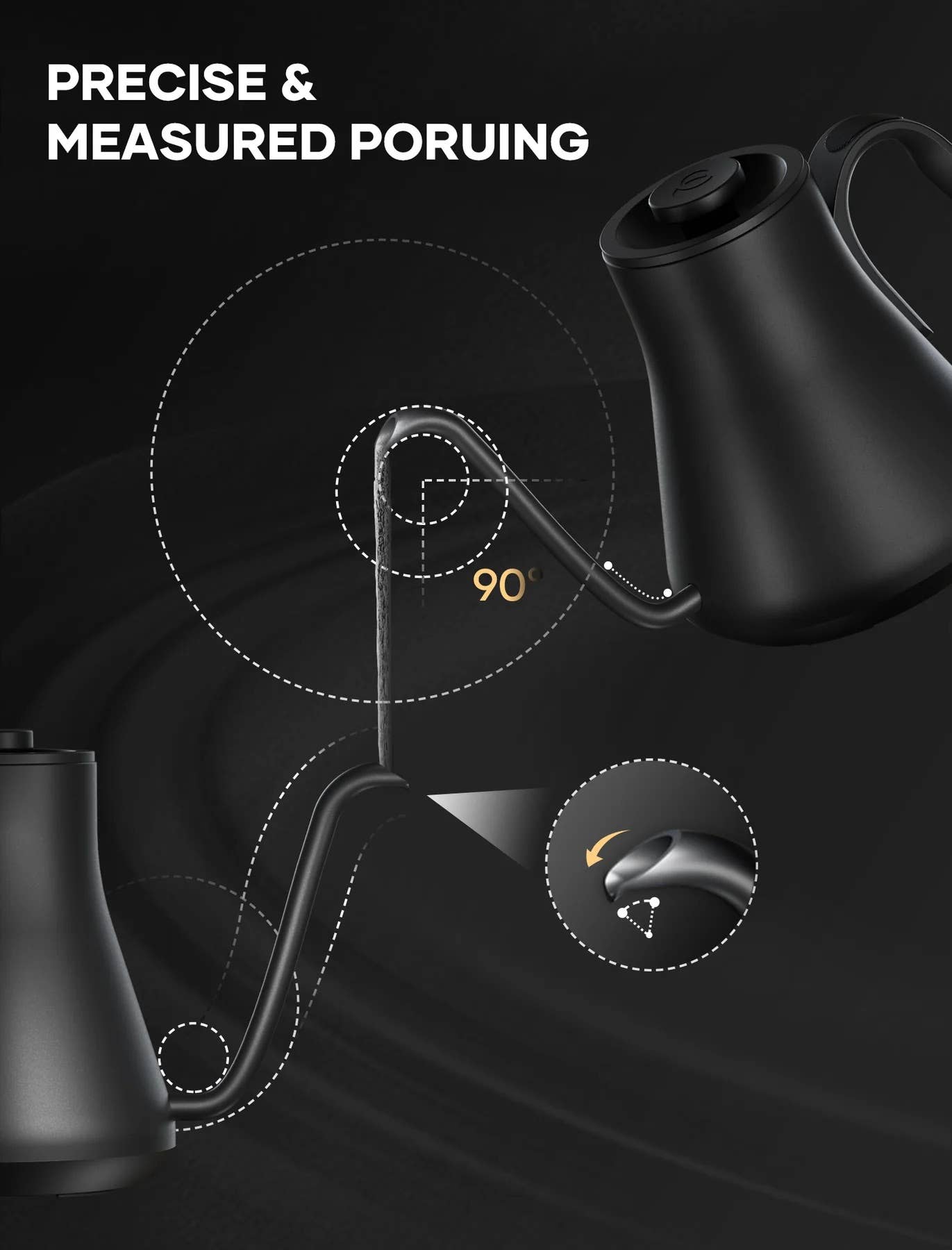 CAPTN Coffee - Vente Appareils électroménagers - Bouilloire à col de cygne Cocinare pour pour-over, 0,9 l1