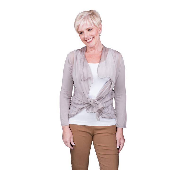 TINA Stephens Italy/Tees By Tina – wholesale Wrap – Women's – Ansley Silk Front Tie Wrap (BQ233)8