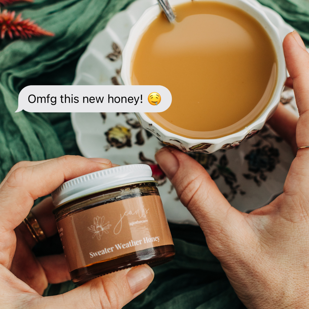 Jean's Apothecare – Mel por atacado – Mel de Outono | Mel com Especiarias Chai para um Outono Aconchegante2