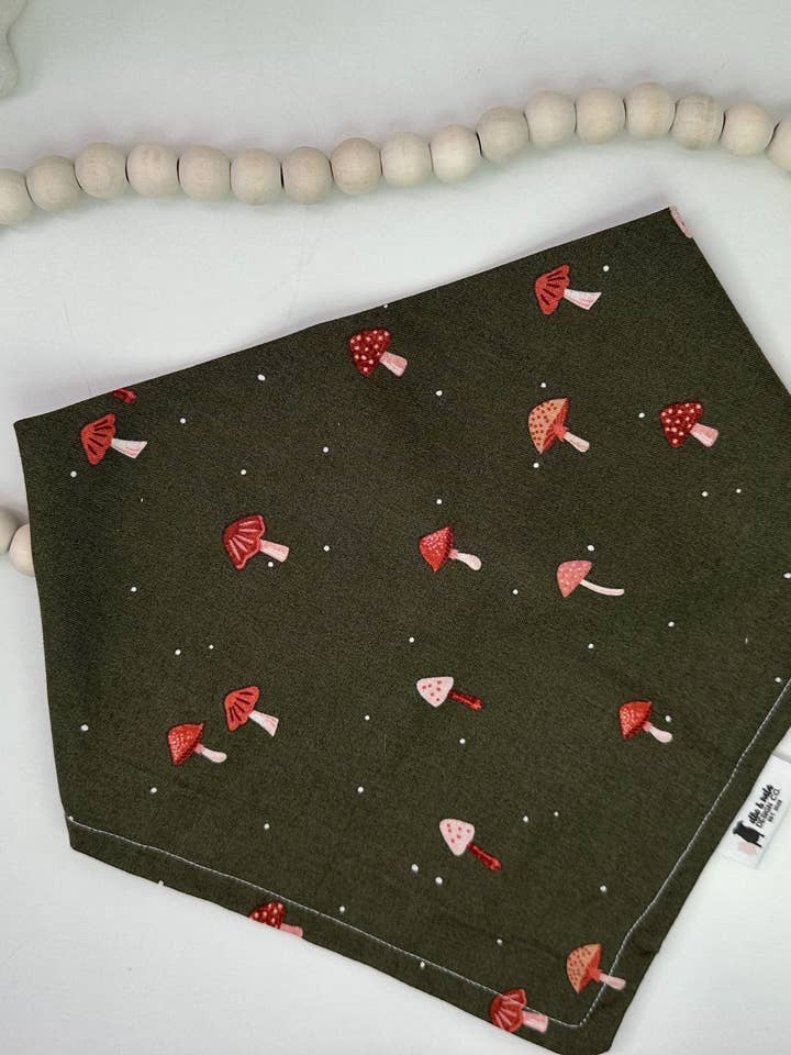 Mushroom Dog Bandana for wholesale by Ellie and Nala Design Co.
