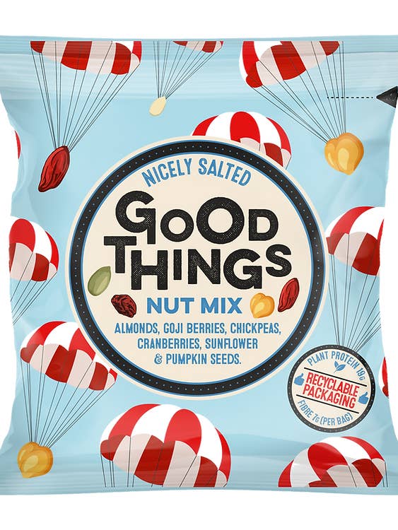 Nicely Salted Nut Mix with goji berries, cranberries & seeds for wholesale by GOOD THINGS SNACKS