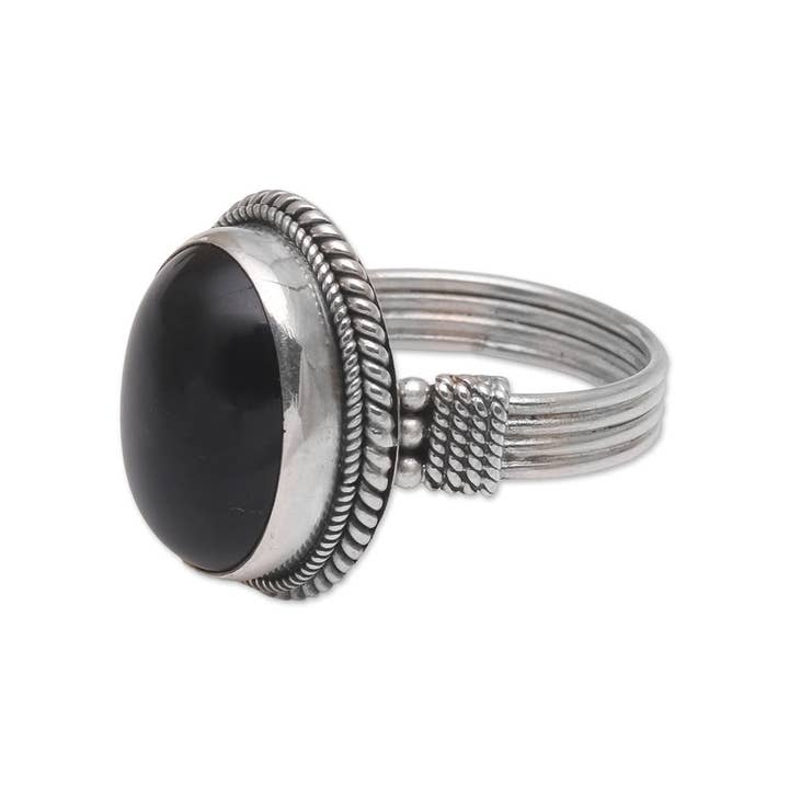 NOVICA - Wholesale Cocktail/Statement Ring - Captivating Onyx Cocktail Ring3