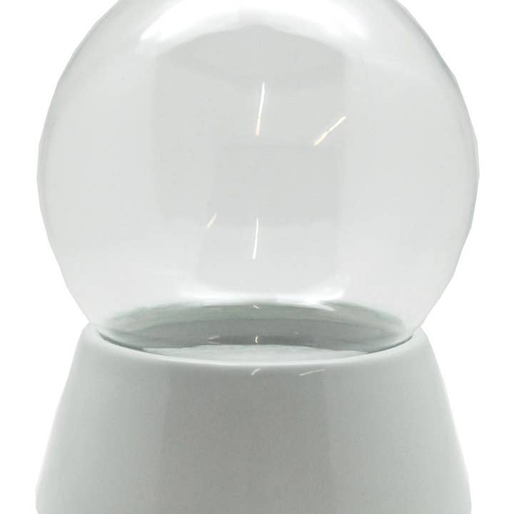 Schneekugelhaus - Wholesale DIY Craft Kit - 150mm DIY snow globe set white with porcelain base5