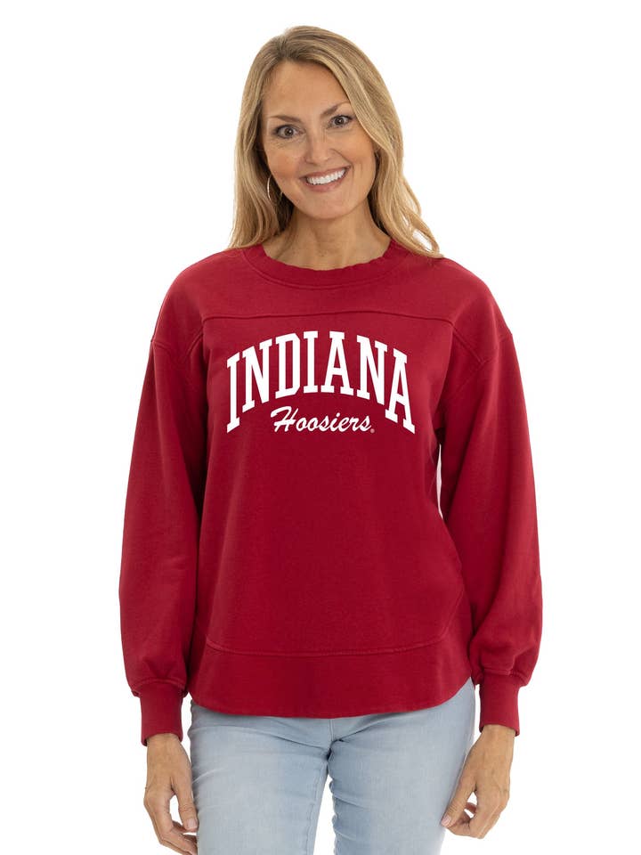 Indiana Hoosiers Yvette Crewneck Sweatshirt for wholesale by Flying Colors Apparel