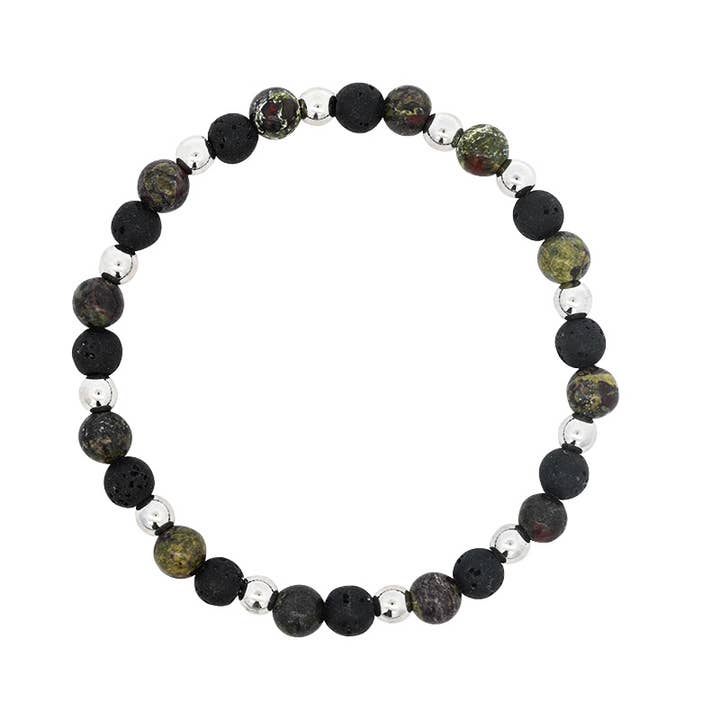 AMORINO SRL - Wholesale Beaded Bracelet - MEN'S ELASTIC BRACELET WITH STONE BEADS - DS24248B5353
