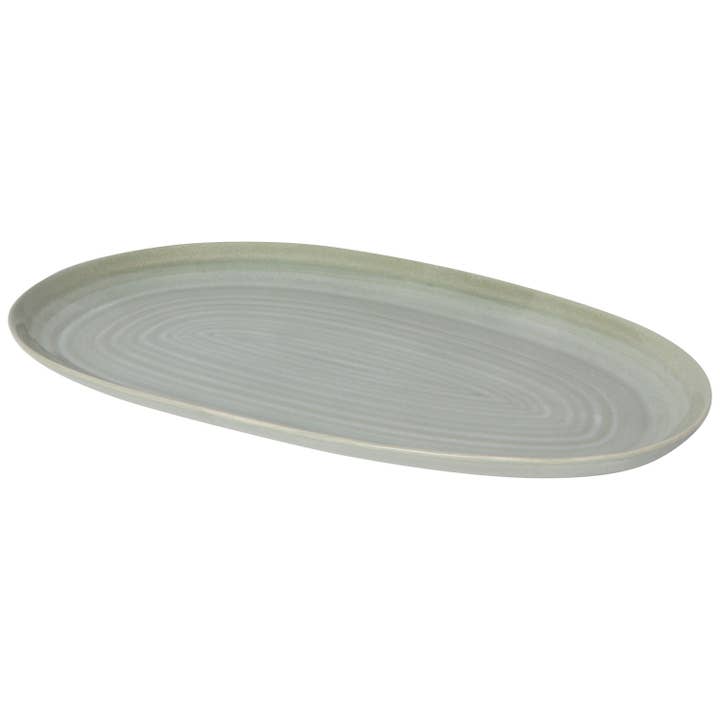 Sage Aquarius Oval Platter 10.5 Inch for wholesale by Danica Heirloom